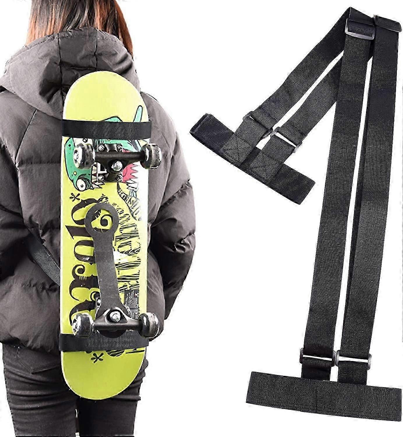Universal Skateboard Shoulders Carry Strap, Adjustable Longboard Shoulder Carrier Backpack Belts