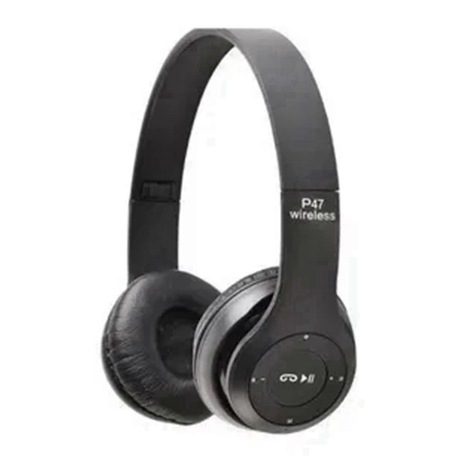 P47 Bluetooth Headset Multifunction Deep Bass Noise Reduction Foldable Wireless Sports Headphone for Home Travel