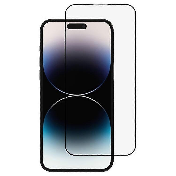 Compatible For iPhone 14 Pro Max Screen Protector Ultra Clear Metal Frame + Tempered Glass Film