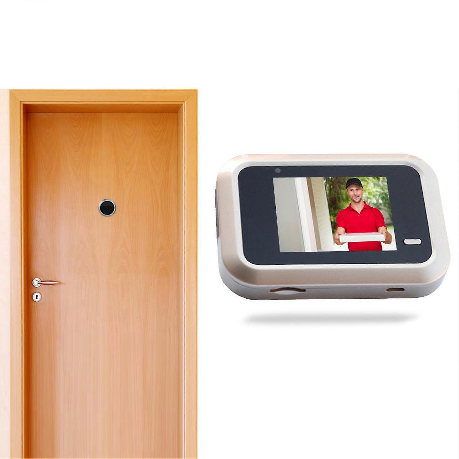 Electronic Peephole Camera Doorbell Wide Angle HD Sound Monitoring Automatic Digital Peephole Viewer for Home 