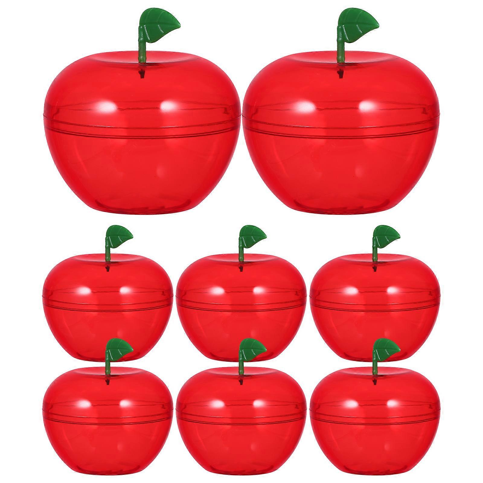 8PCS Christmas Fruit Shaped Chocolate Candy Storage Boxes Red