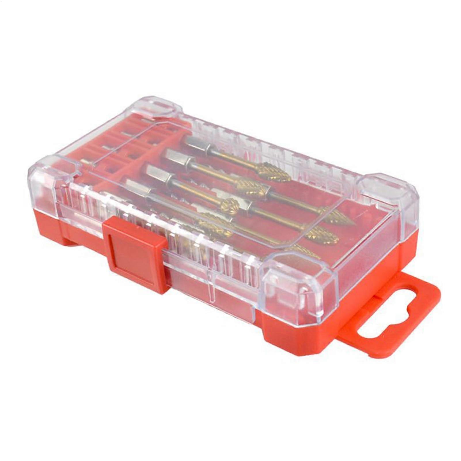 Carbide Burr Bits 10-Piece Multi-Purpose Kit With 1/4-Inch Shank For Metalworking Engraving Deburring Porting