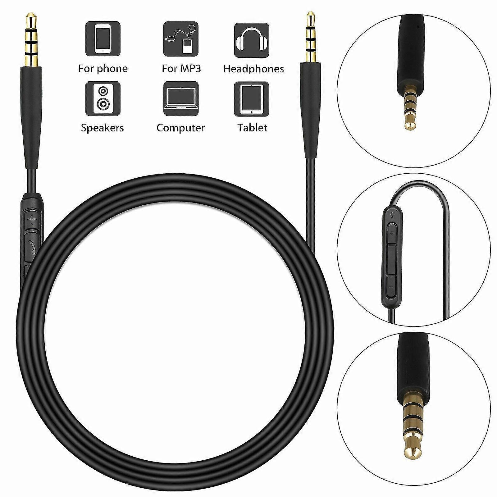 Bose Soundtrue/Soundlink Bose OE 2ヘッドホン用交換用オーディオケーブル