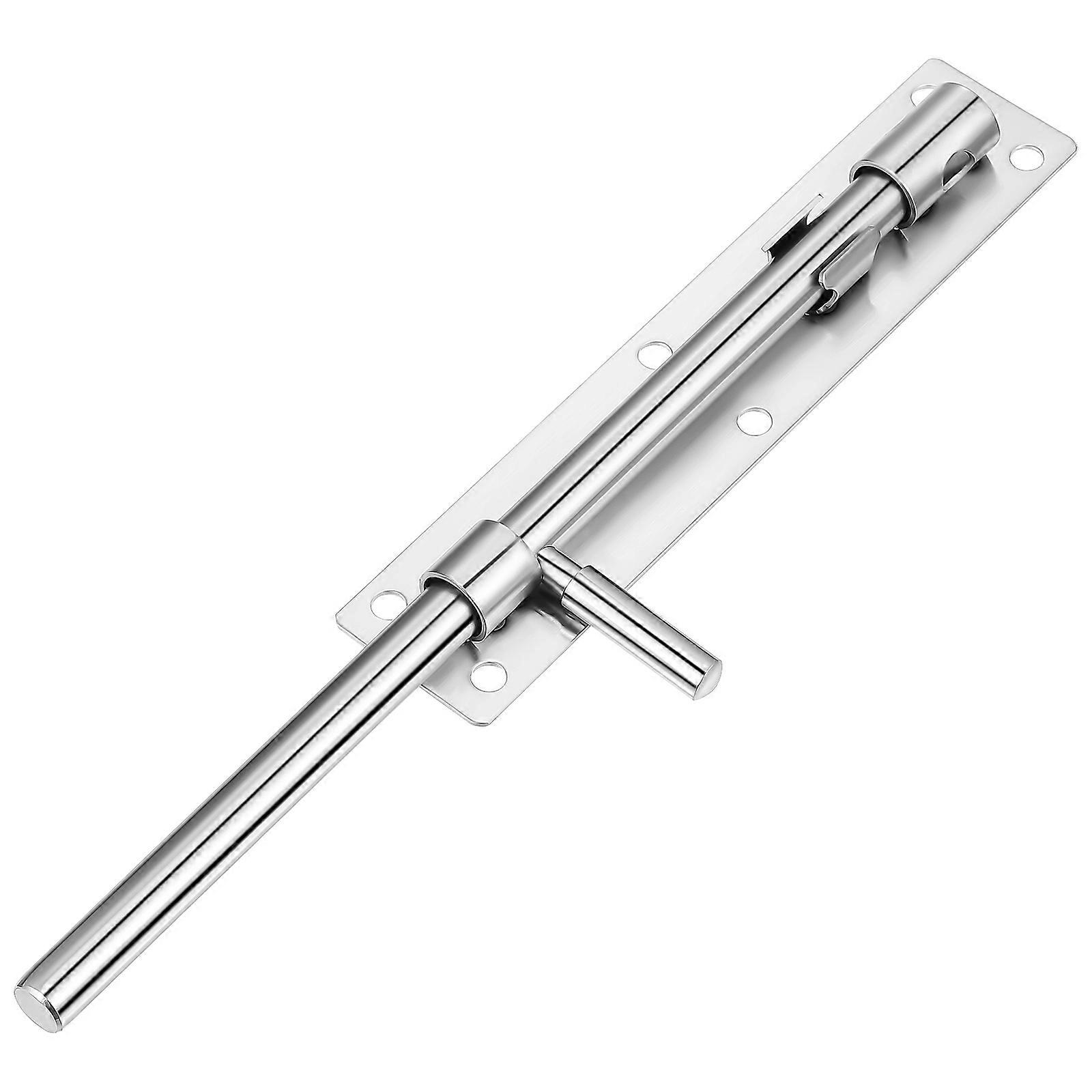 Stainless Steel Slide Bolt Latch for Barn Doors, Gates, and Bathroom Stalls – Durable Long Reach Security Lock with Versatile Mounting Options for