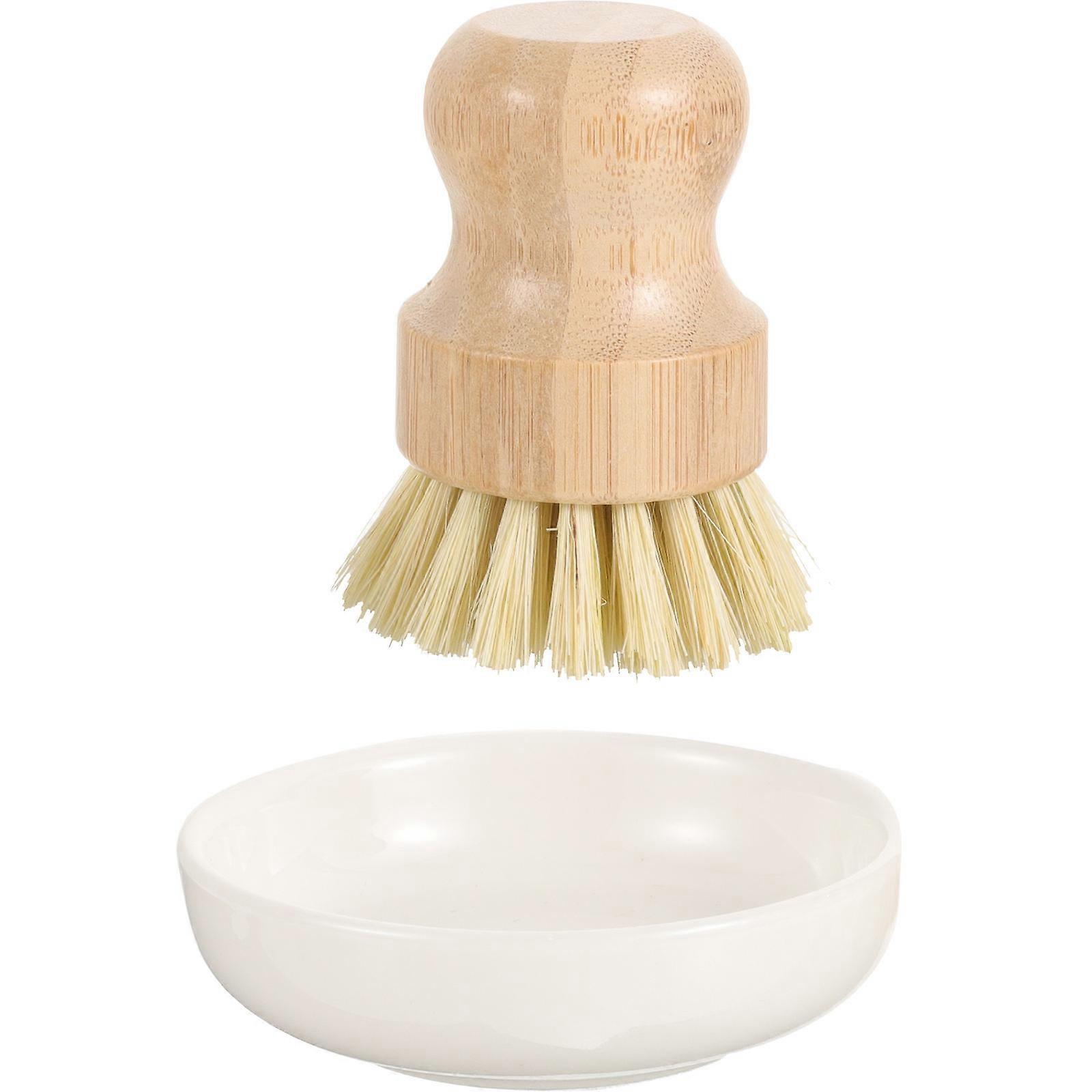 Compact Kitchen Brush for Cleaning Cookware and Household Surfaces