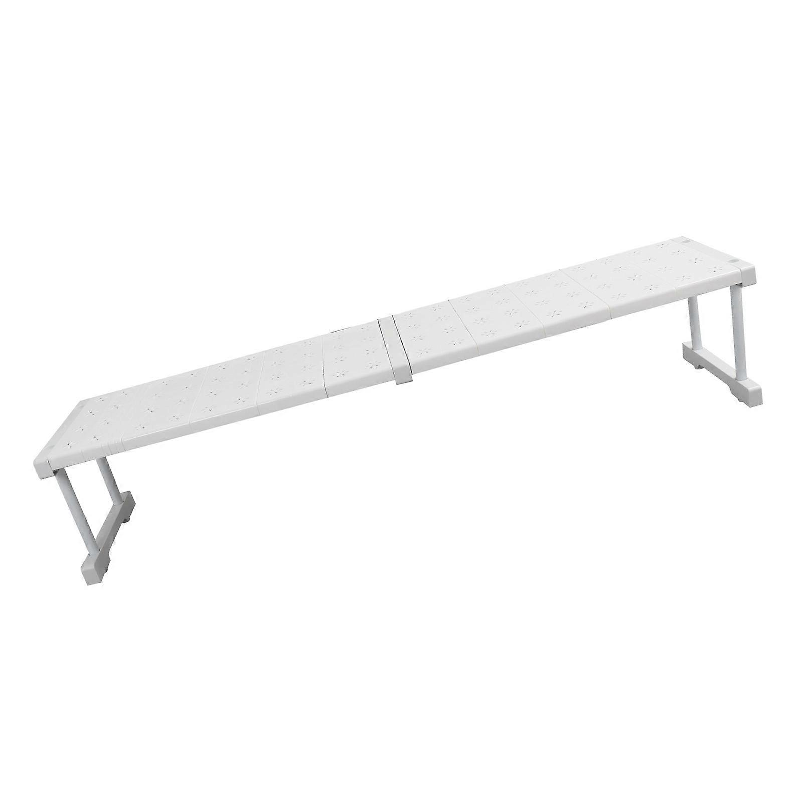 Expandable Closet Shelf Organizer Adjustable Space Saving Wardrobe Sink Tension Shelf 24cm Width 22cm Height Length 87 to 108cm/34.3 to 42.5in 