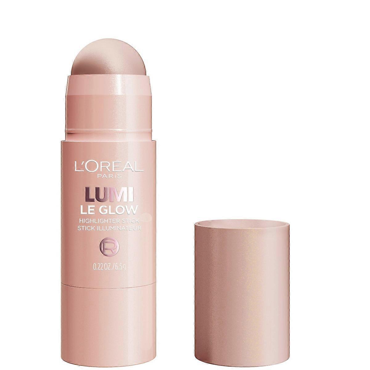L'oreal Paris Lumi Le Glass Highlighter Stick, Glowy Sparkling Rose - 0.25oz