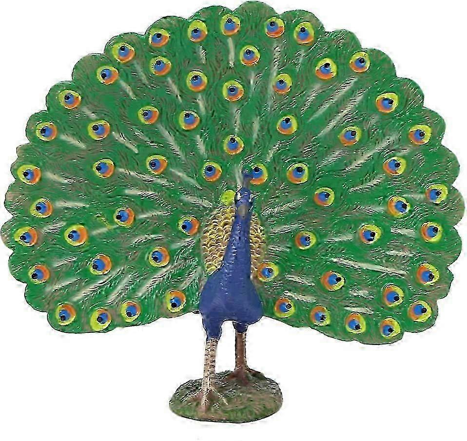 Home decoration ornaments simulation solid peacock model toy