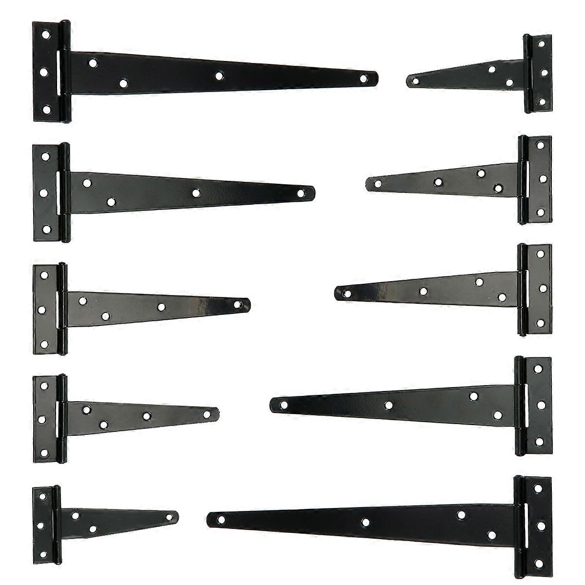 Gate Strap Hinge Galvanized Iron Rustproof Room Doors Daily Use 28X7.5cm Simple Design 10Pcs
