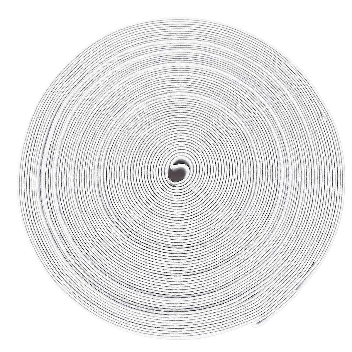 Thickened White Elastic Band Roll Durable DIY Shoe Strap for Craft Projects and Accessories