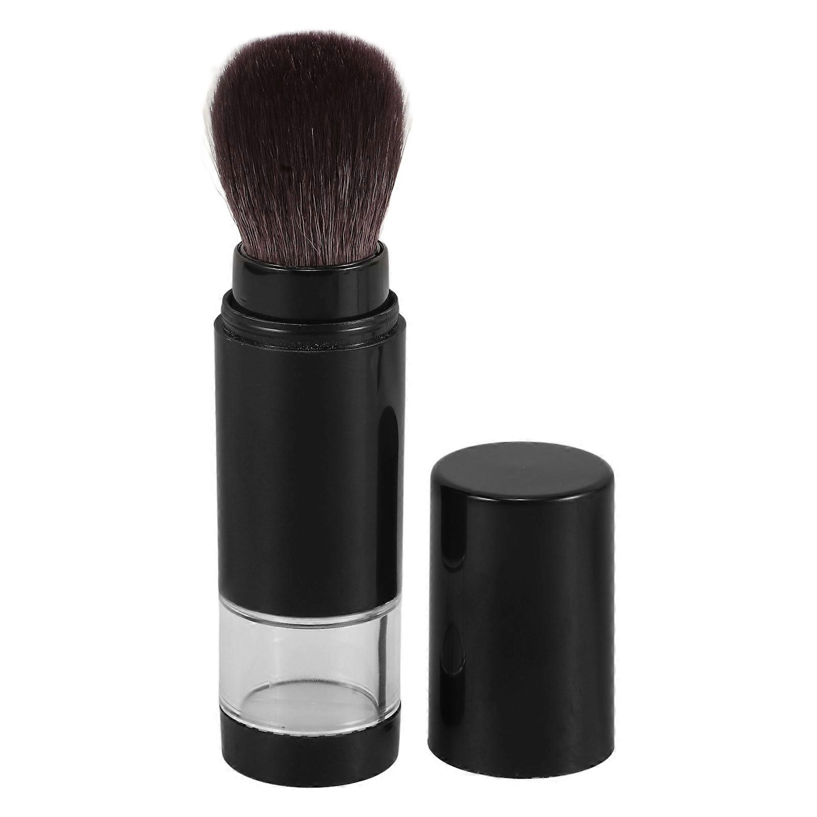 Portable Automatic Powder Brush Compact for Quick Dispensing, Ups, and Versatile Blush & Setting Application