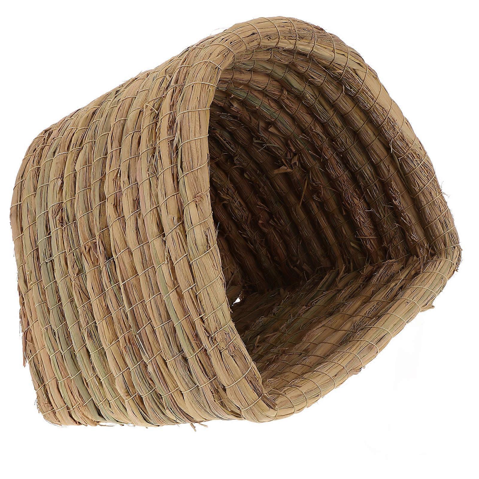 Hamster Sleep Nest Semienclosed Straw Resting For Hamsters 19.00X18.50X17.00CM 1Pcs
