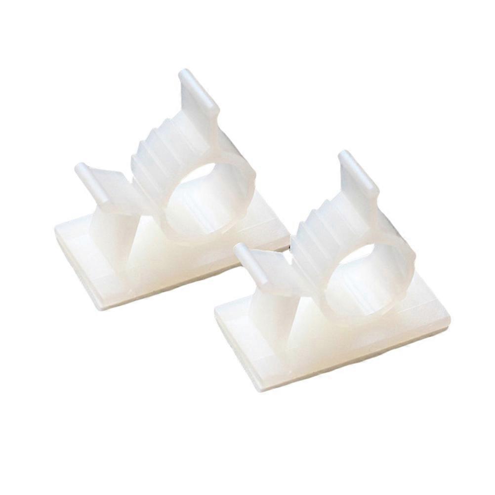 Cable Clips Adhesive 50Pcs White Adjustable Lock for Fixing Wire Cable Holder Organizer