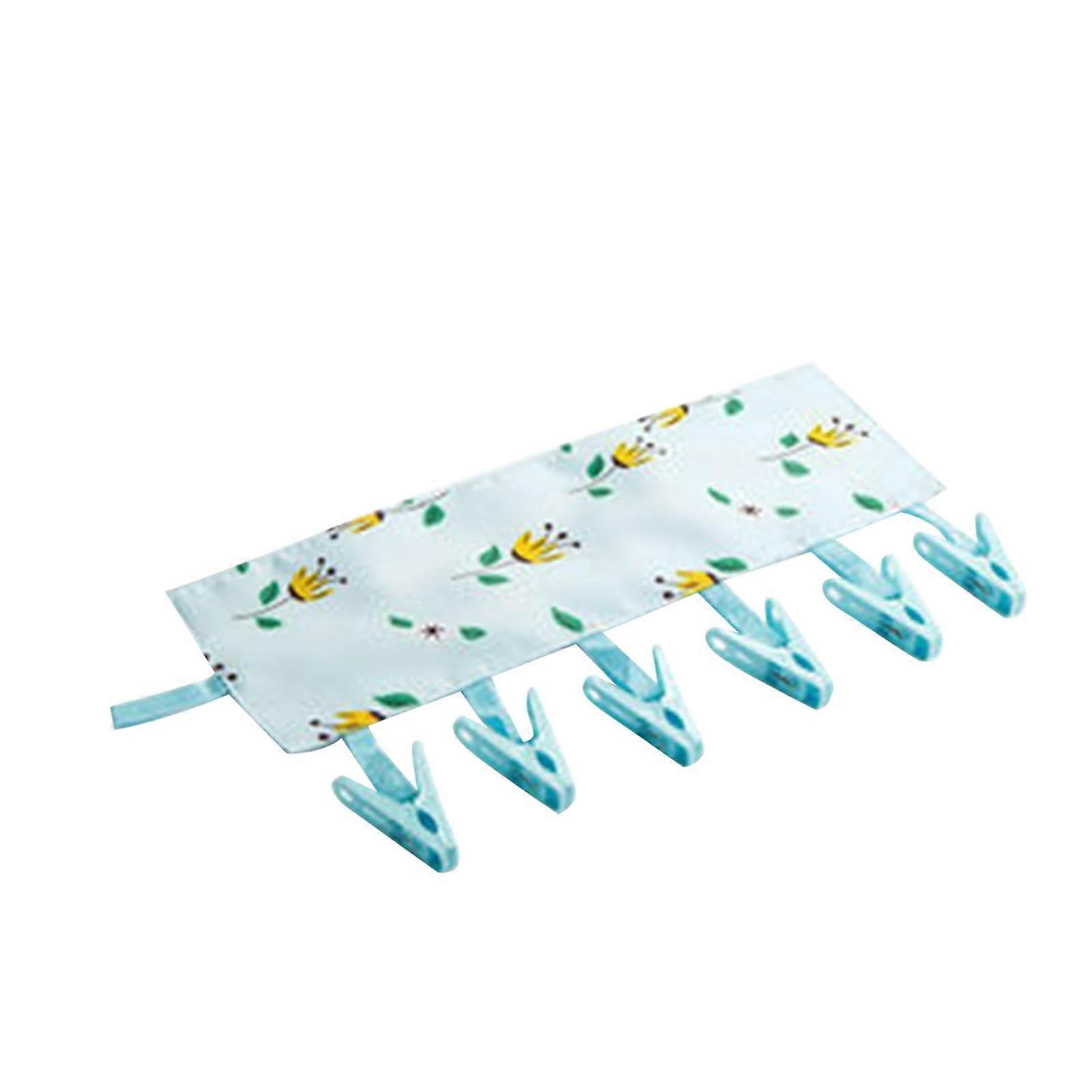 Foldable Travel Hangers - Portable Fabric Clothes Hanger with 6 Clips, Compact Travel Accessory for Easy Packing and Organization