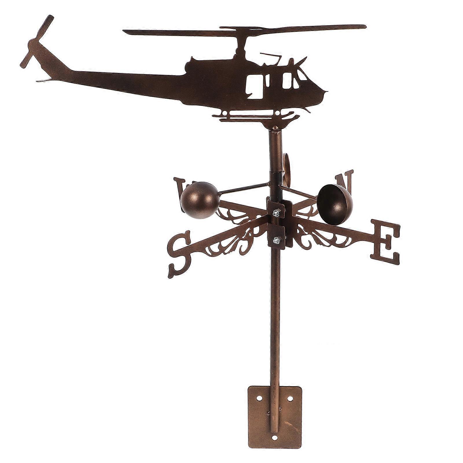 Decorative Yard Weathervane Helicopter Style 47.00X33.00X1.20CM Iron Material For Garden 1Set
