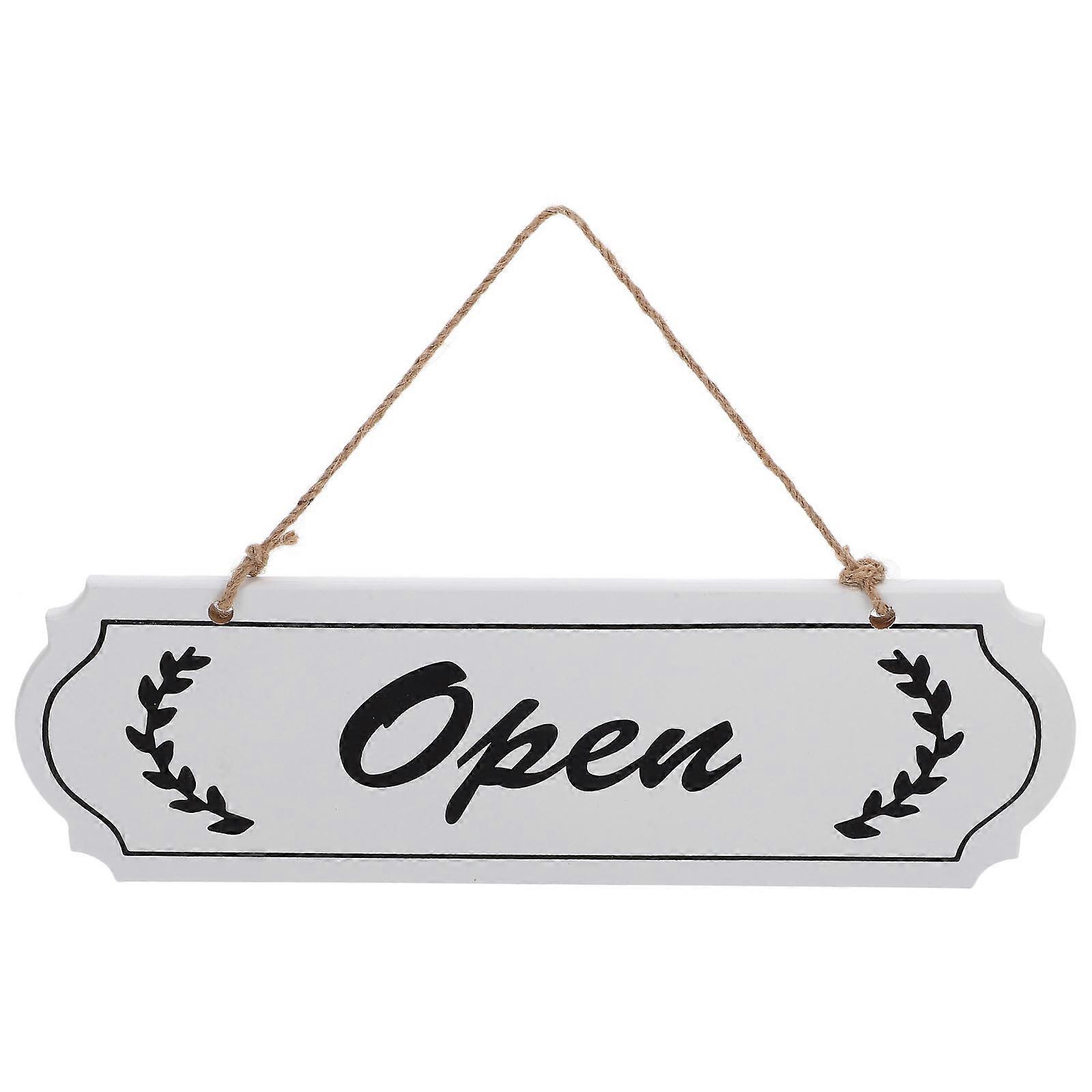 Open Closed Sign for Business Owners Decorative and Practical Sign White Color Jute Rope Material 1Set