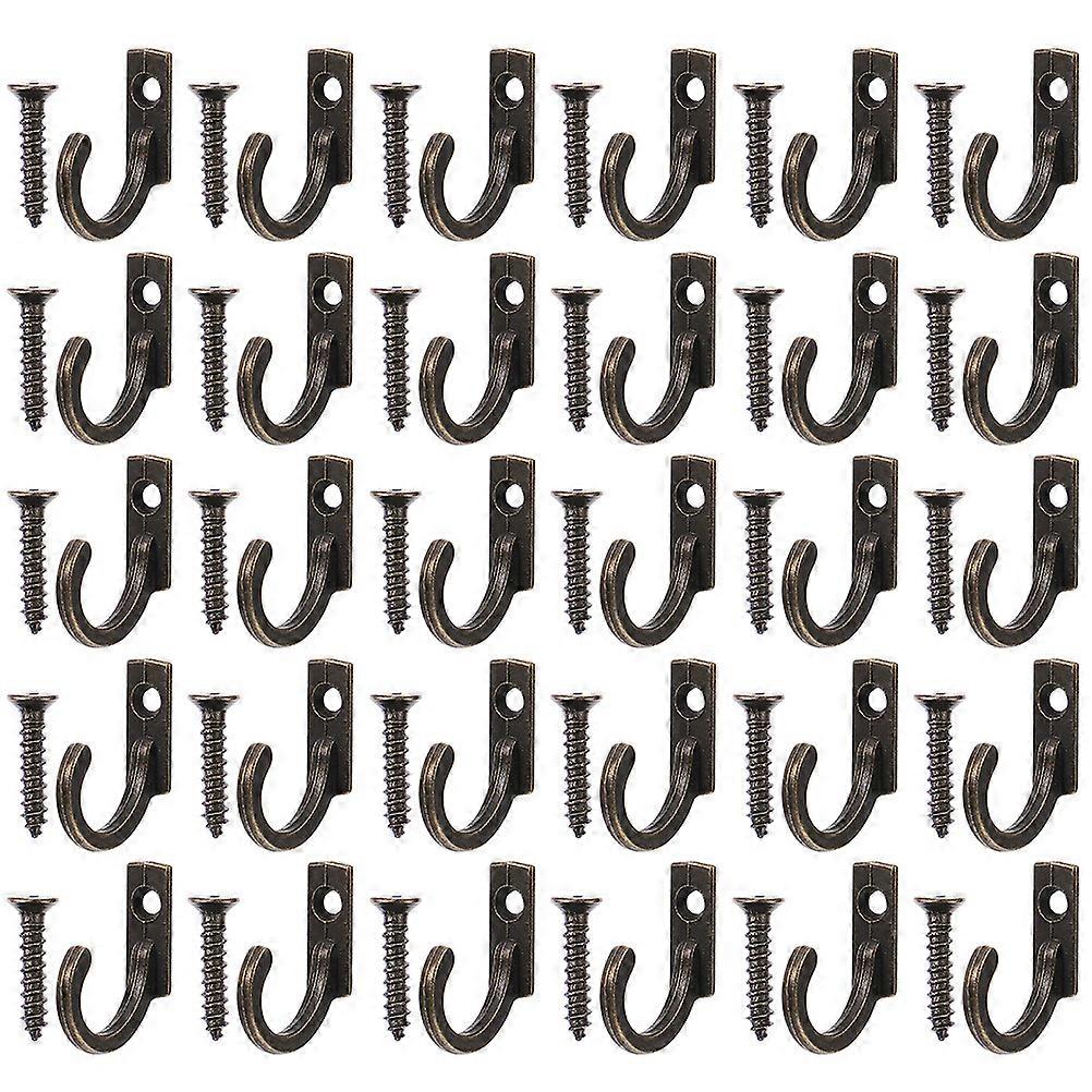 Coffee Alloy Hooks Wall Mounted for Hanging 30Pcs Zinc Alloy Material Set