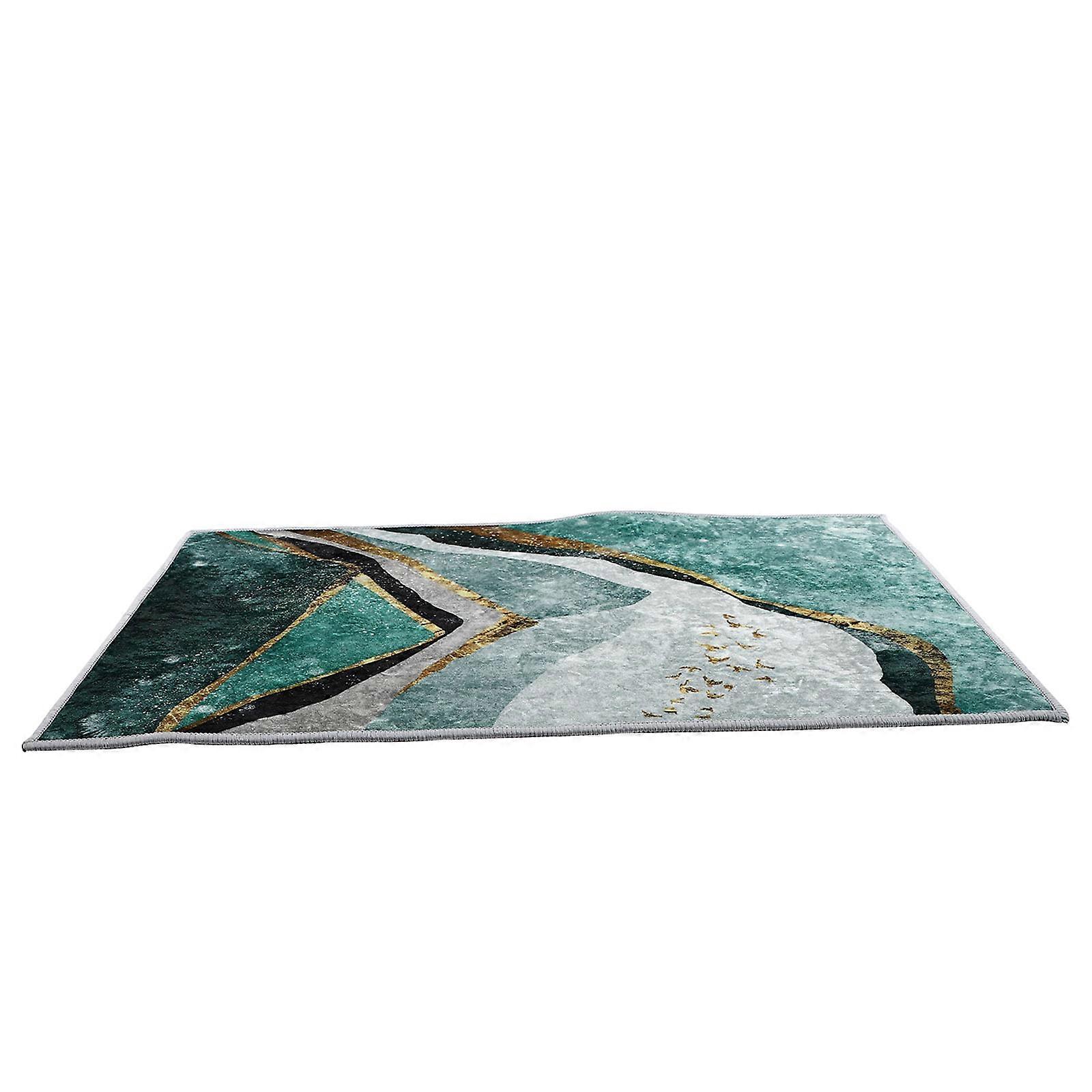 Bathroom Mats Anti-Slip Bath Mat Polyester 60x40cm Blocks Home Users 1Set