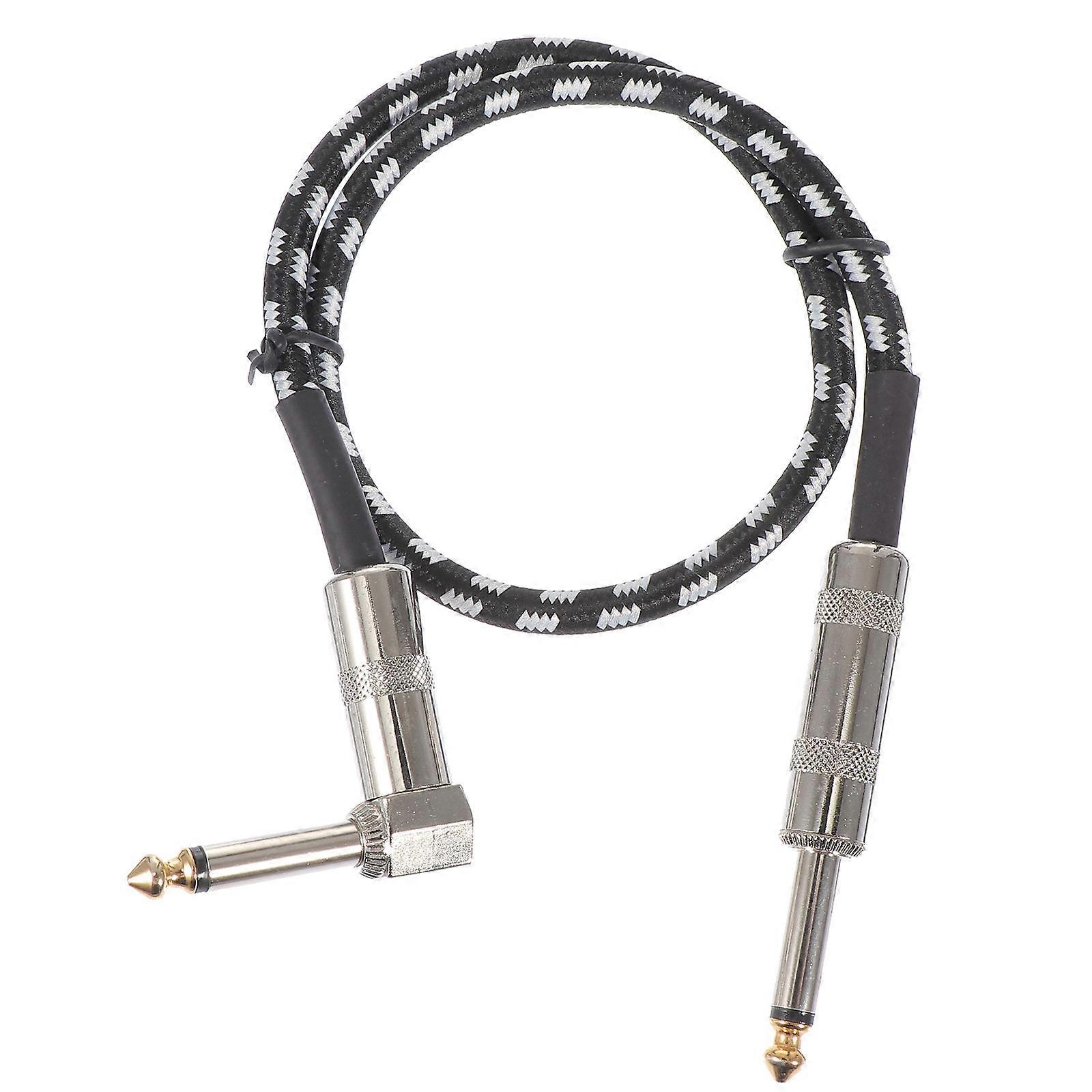 1 Pc Braided Audio Cable Extension for Electric Guitar & Bass with Adapter – Sound and Fast Signal Transmission