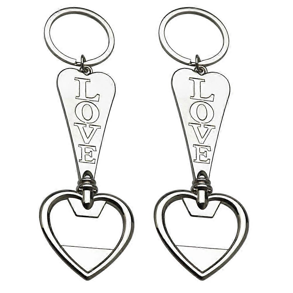 Unique Arrow Shape Bottle Opener With Keychain For Picnic Zinc Alloy Compact Design Opener Gadget 2Pcs