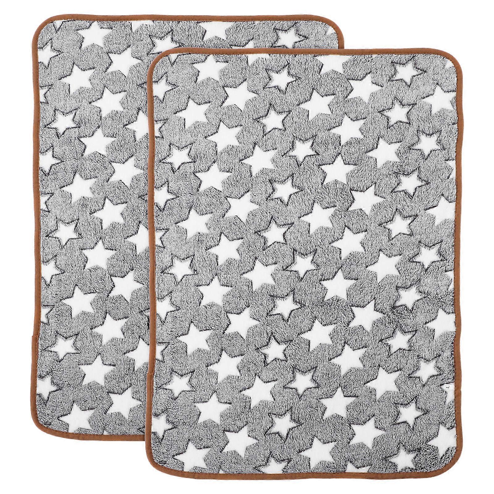 Cat Blanket Warmth Soft Plush Reversible Throw Protector for Bed Couch Car Sofa Grey 76X53X0.4cm 2Pcs