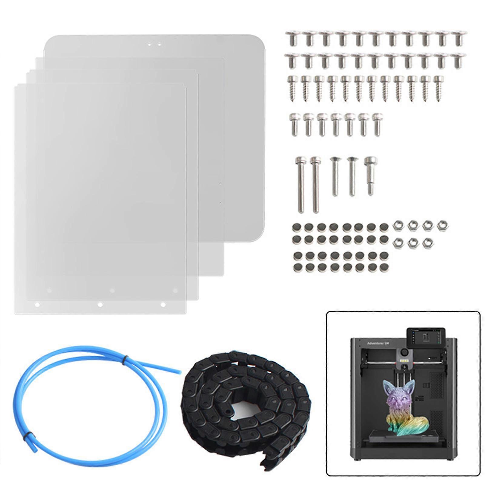 3D Printer Enclosure Kit PC Cover 5M Compatible Print Cage for Noise Reduction Safer Quieter Printing Environment with Protective Housing