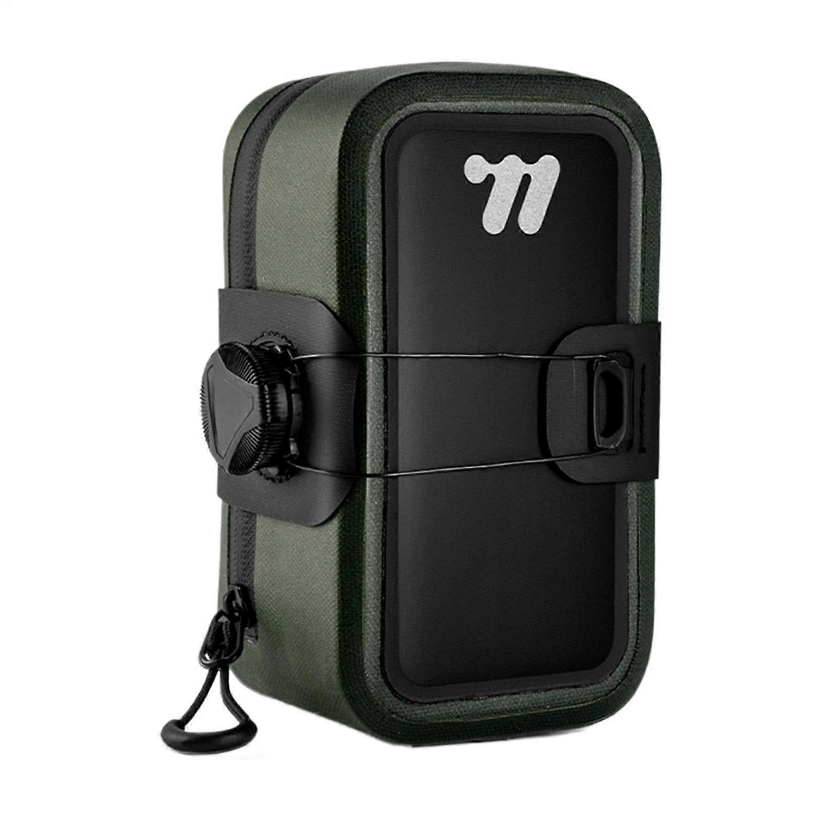 Bicycle Seat Bag - Lightweight Under Seat Saddle Bag for Road, Mountain, and Foldable Bikes in Dunkelgrün