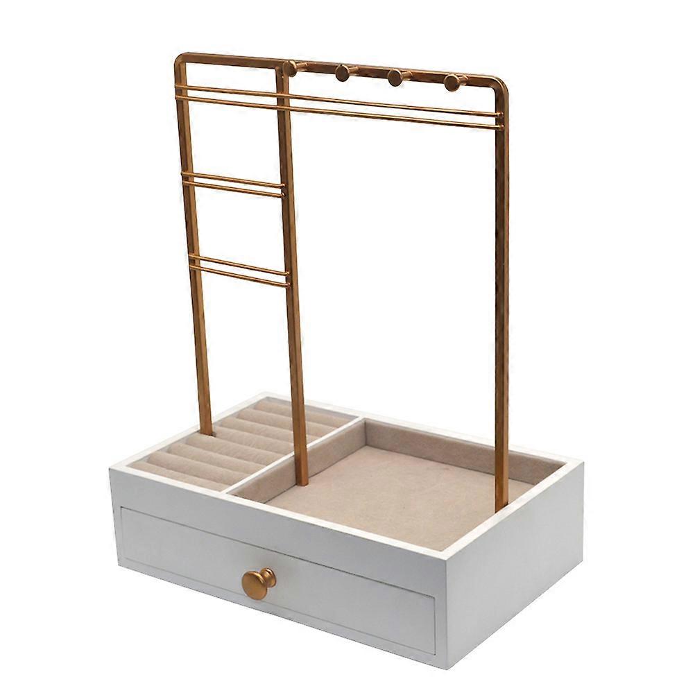 Elegant Multi Function Drawer Jewelry Rack – Necklace, Earring, Ring, Bracelet & Watch Organizer Stand for Home & Retail Storage Display