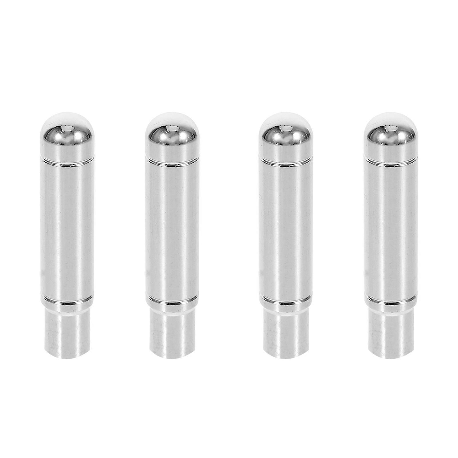 Lock Door Handle Car Door Lock Knobs Vehicle Security Enhancement Silver 3.70X0.80X0.80CM Stronger Locking Force 4Set