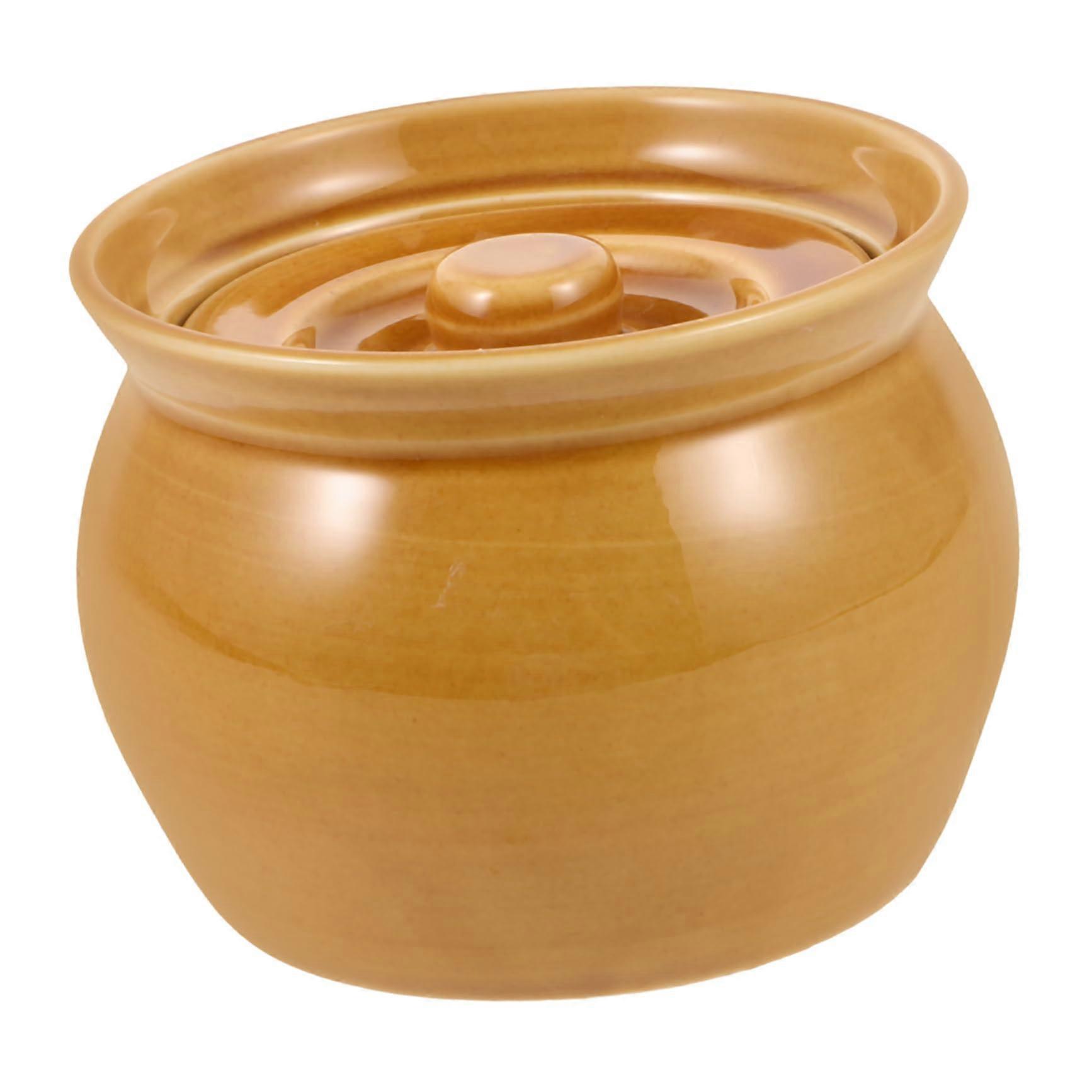 Stoare Pot for Simmering Soup Ramen Bowl Egg Pudding Cup French Onion Soup Bowls with Lid Soup Bowls with Handles Kitchen Stew Bowl
