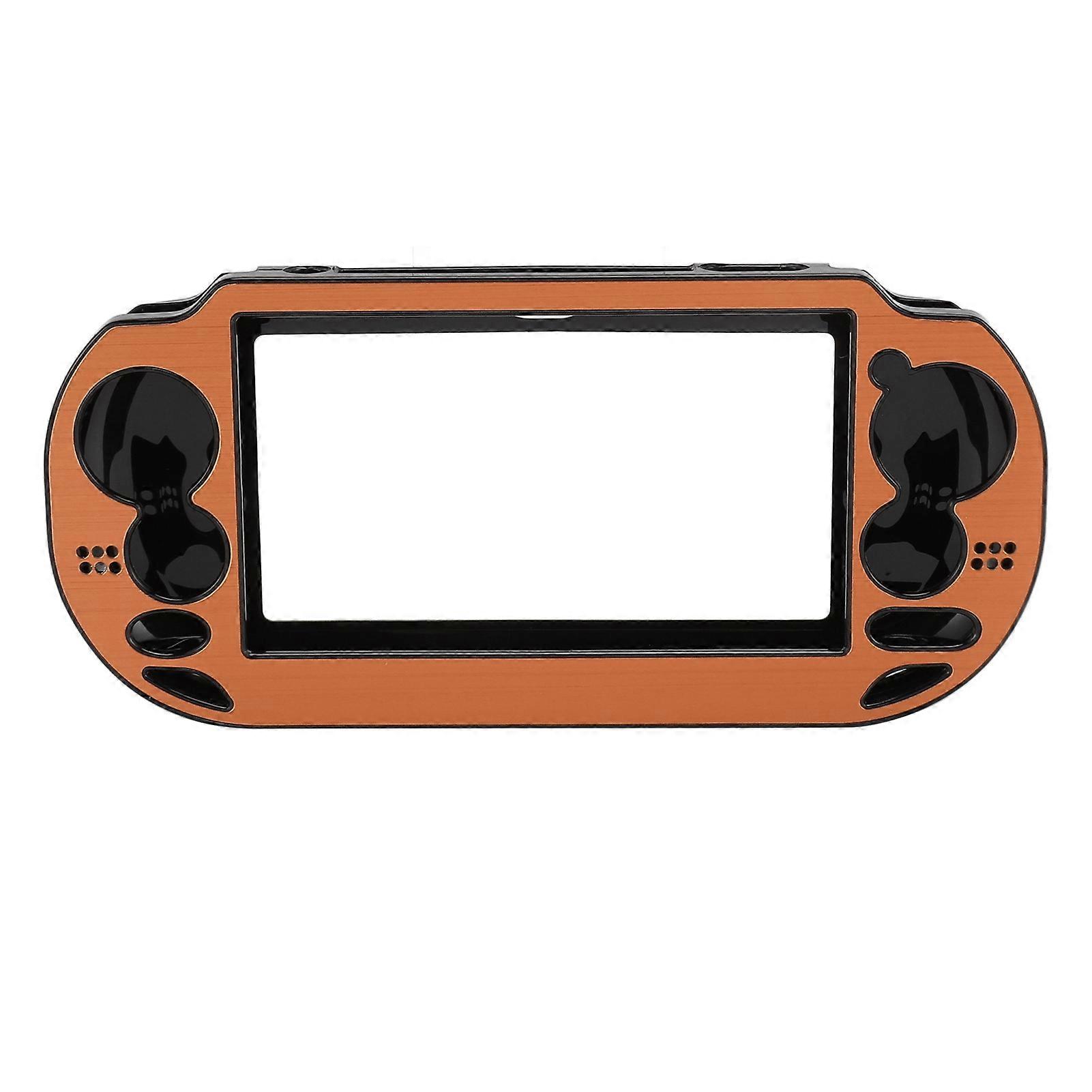 Game Console Protective Case, Waterproof Shockproof Metal Case for PSV 1000 Vita 1000, Gold Color
