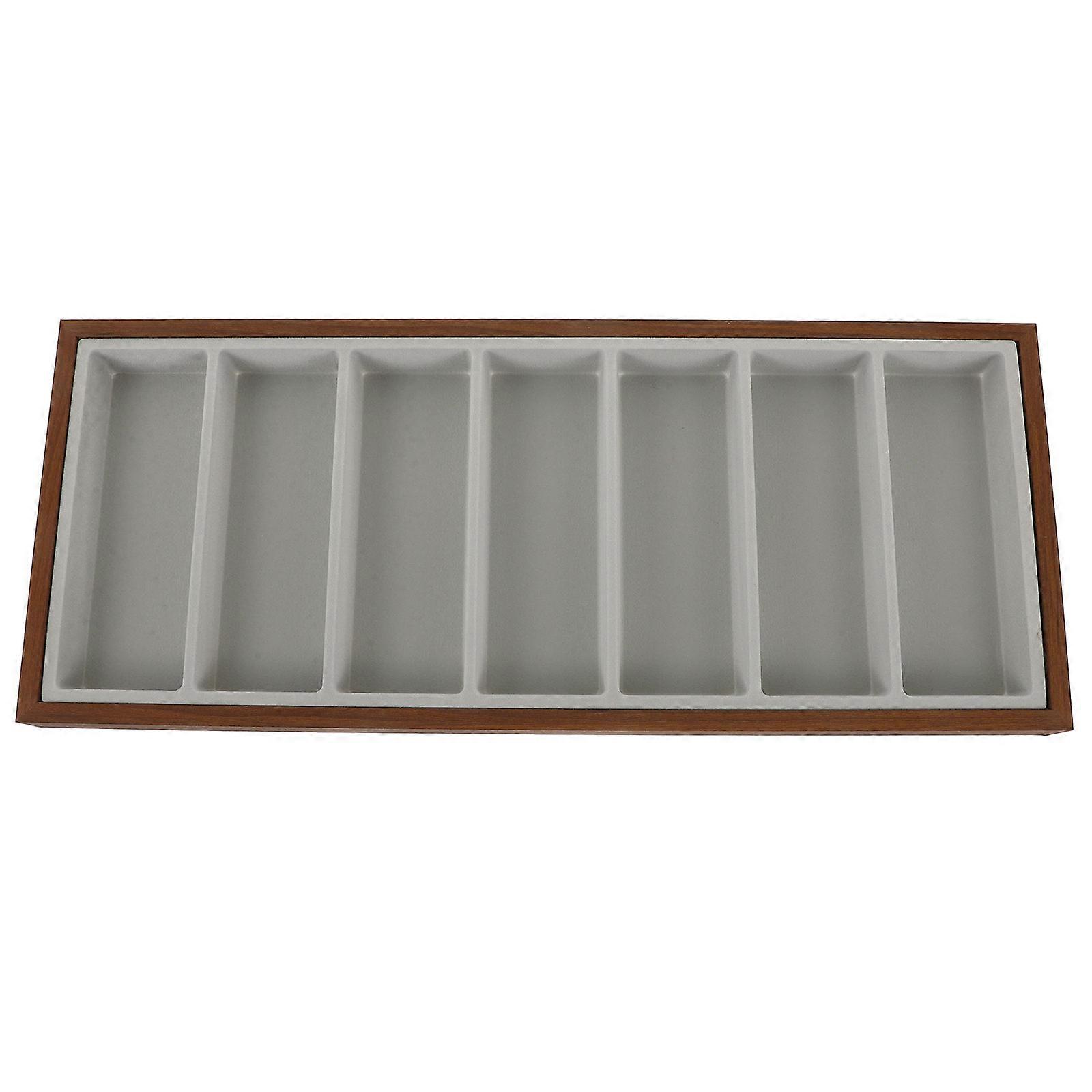 1Pack Sunglass Organizer Stand Wooden Tray For Sunglasses Storage And Display At Home