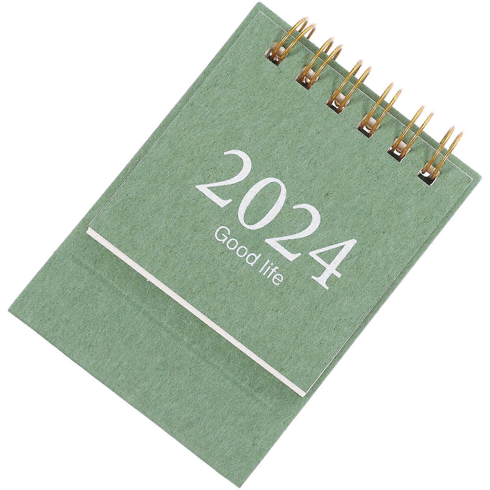 Daily Desk Calendar Desk Planner Small Standing Calendar Office Accessory 3.0X2.5X1.4in 1Pack