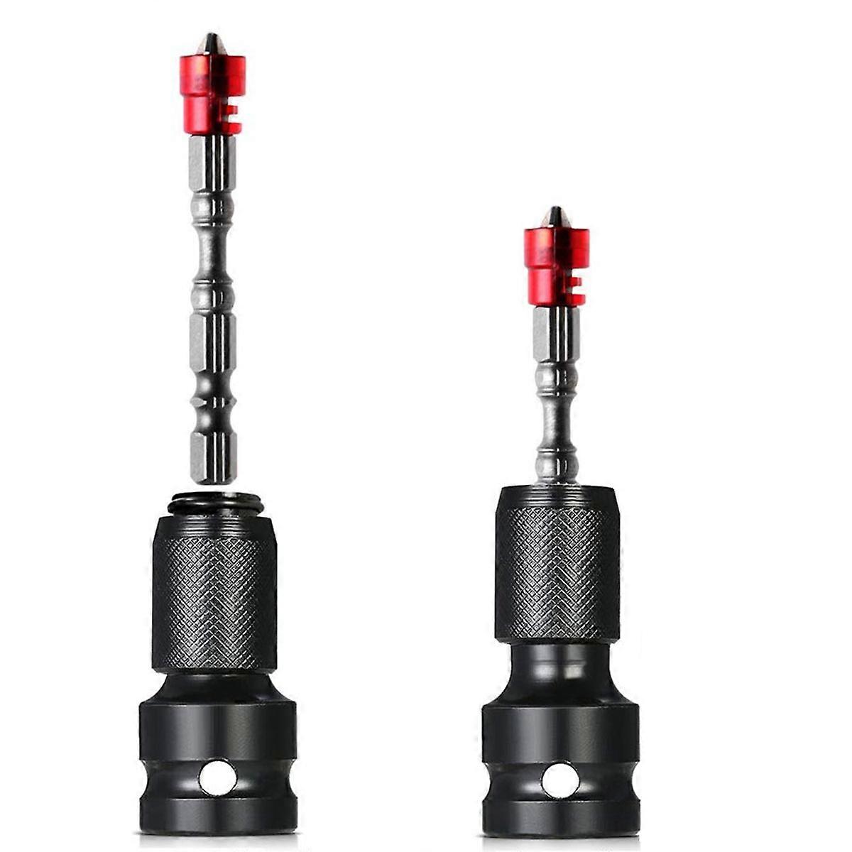 Wrench To Driver Adapter Drill Chuck Conversion Kit Construction 2Pcs 1/2 Inch Square