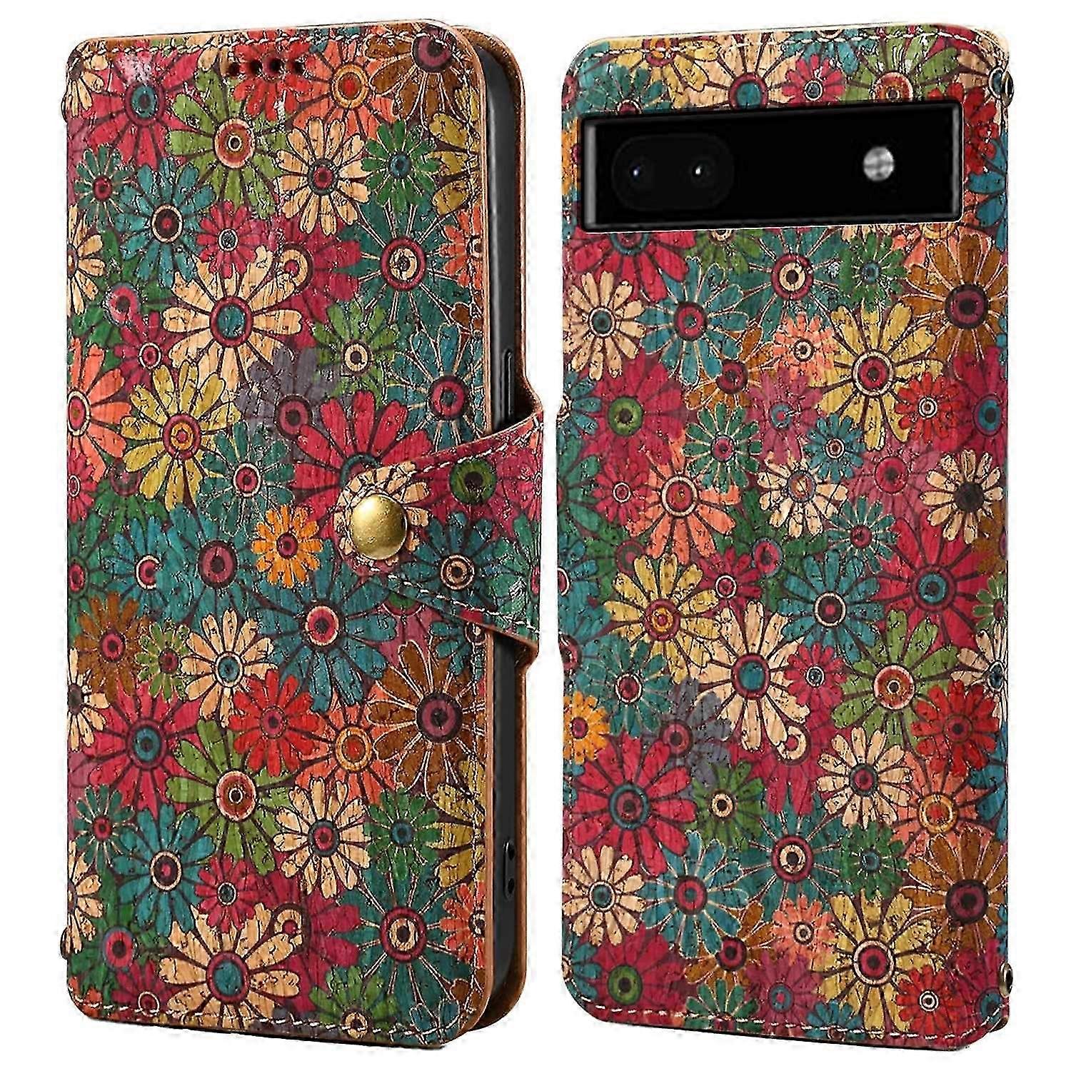 Wallet Case with Stand for Compatible Brands - Pattern Printing Leather Phone Case for Pixel 6a