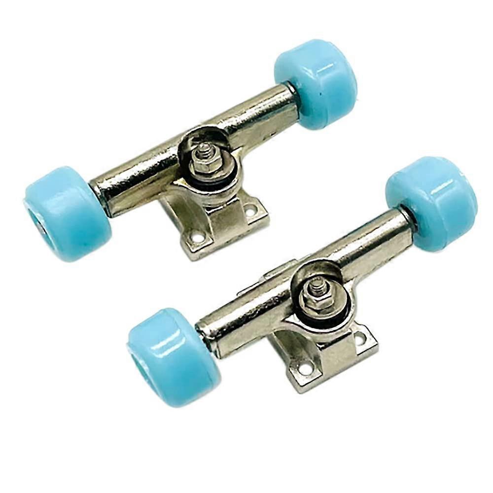 2pcs Finger Deck Mount Alloy Parts for Mini Fingerboard Skate Scooter Model Blue