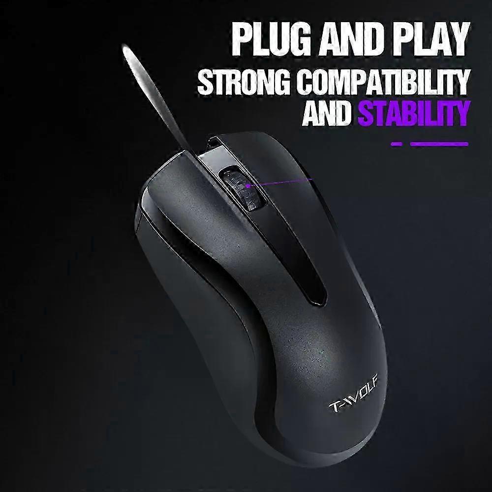 Ergonomic Optical Wired Mouse 1000DPI for PC Computer Desktop and Laptop