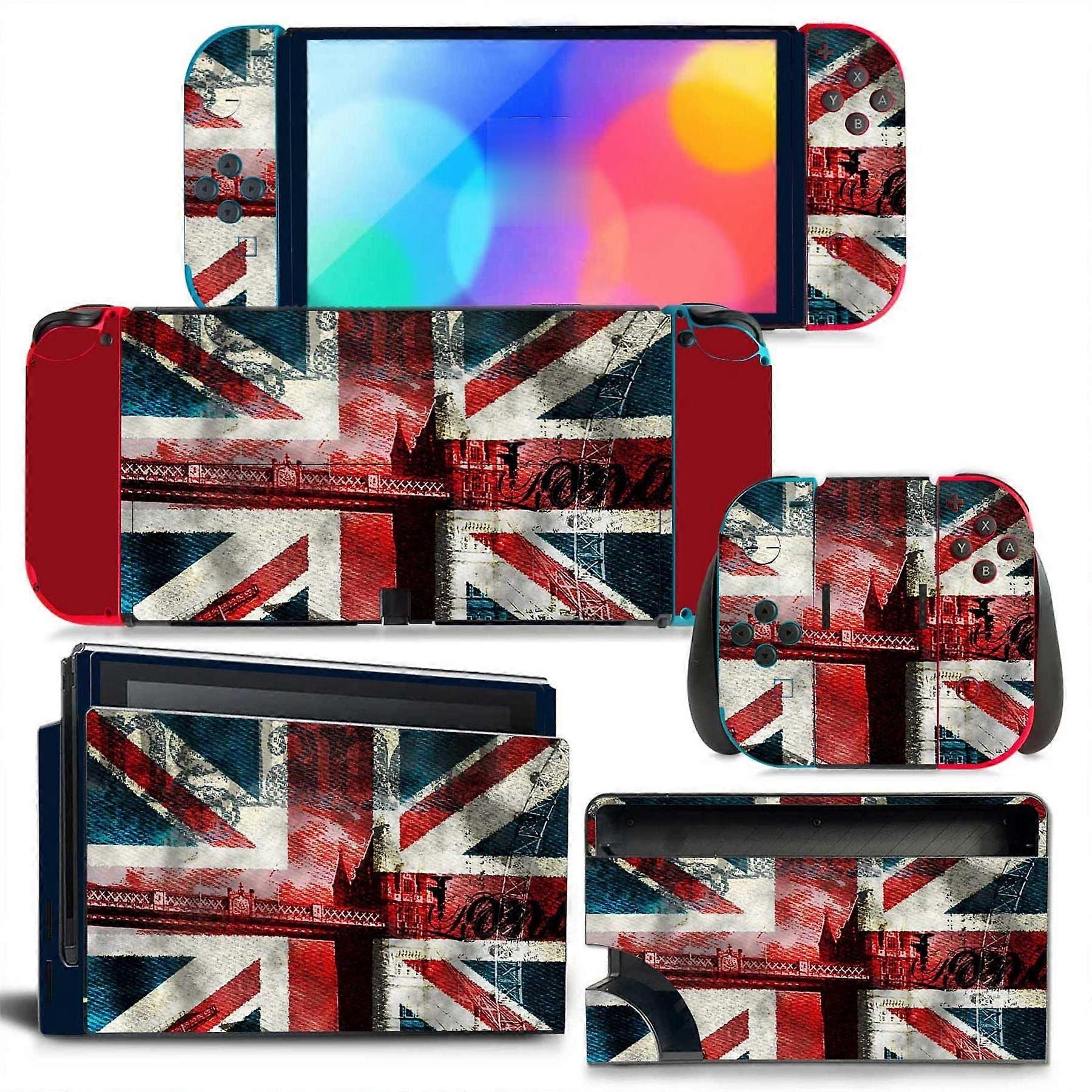 Sticker For Switch OLED Skin, Full-Wrap Vinyl Decal Cover, NS OLED Console Skin, Joy-Con Dock Wrap
