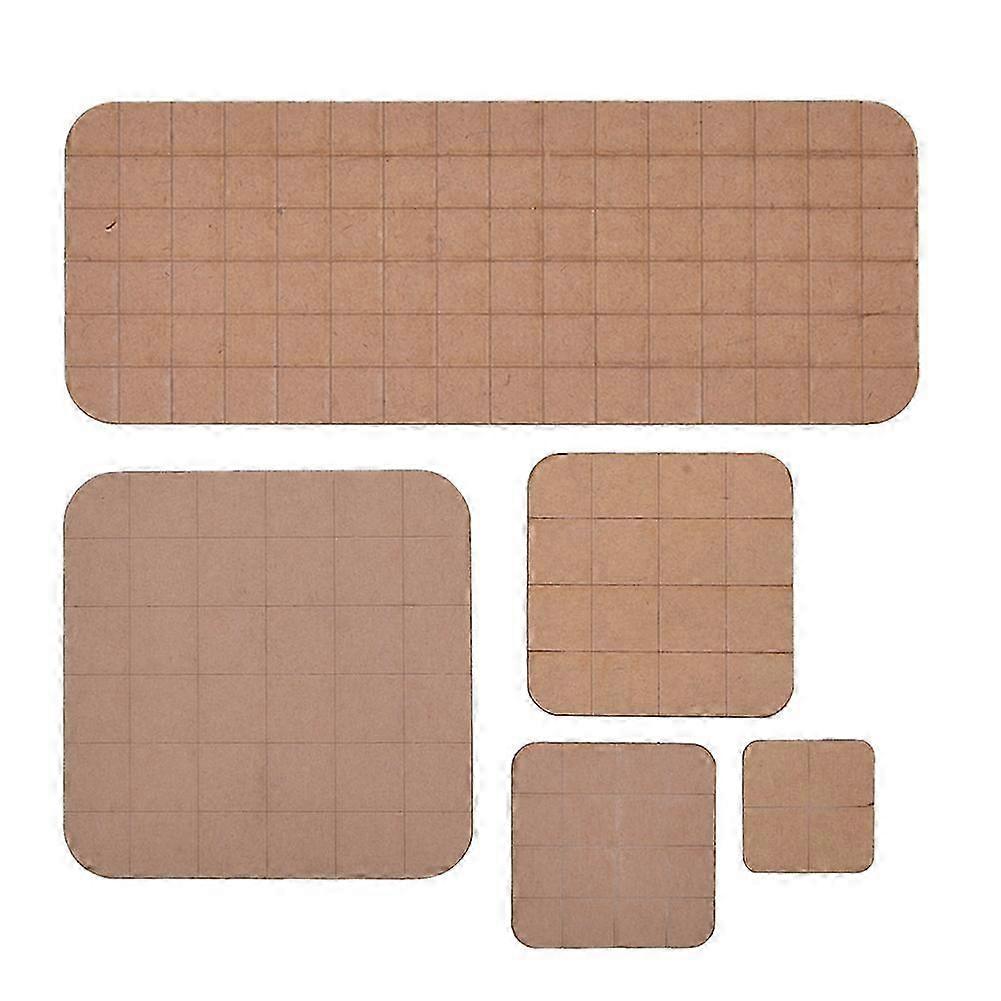 5 Pcs Transparent Acrylic Round Angle Manual Stamp Making Accessory