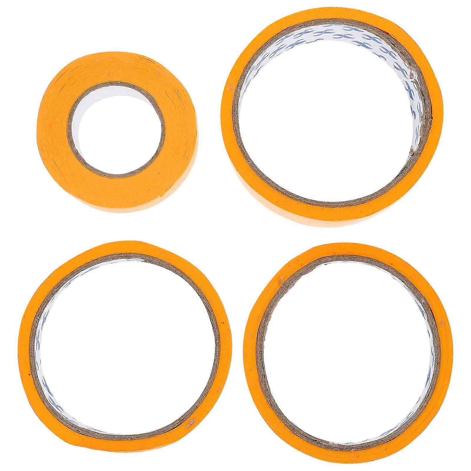 Yellow Masking Tapes for DIY Crafts and Arts 4 Rolls Perfect for Painting Projects