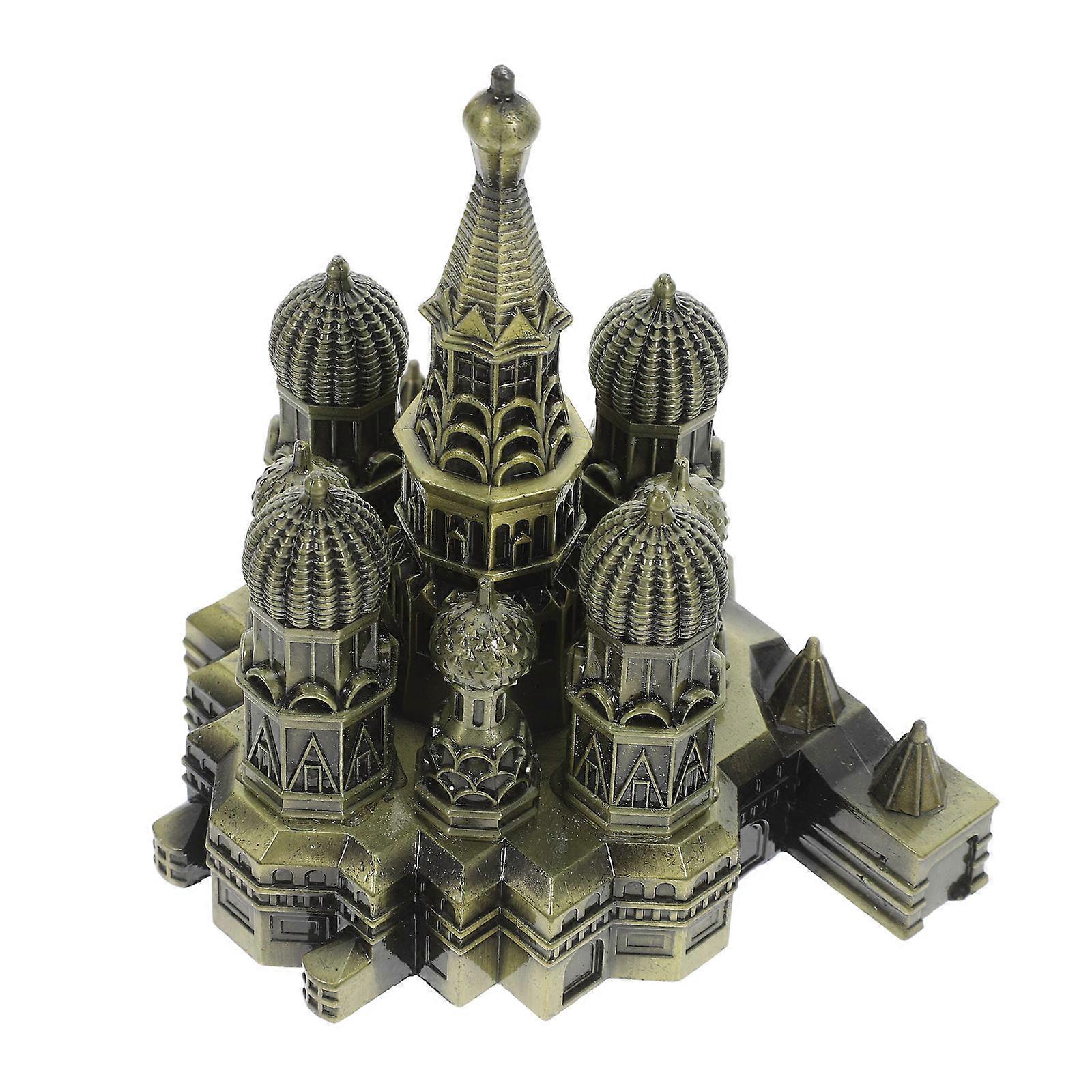Building Model Russian Landmark Style Home Decor Architectural Shape Dark Green 12.00X11.50X8.50CM Travel Memory 1Pack
