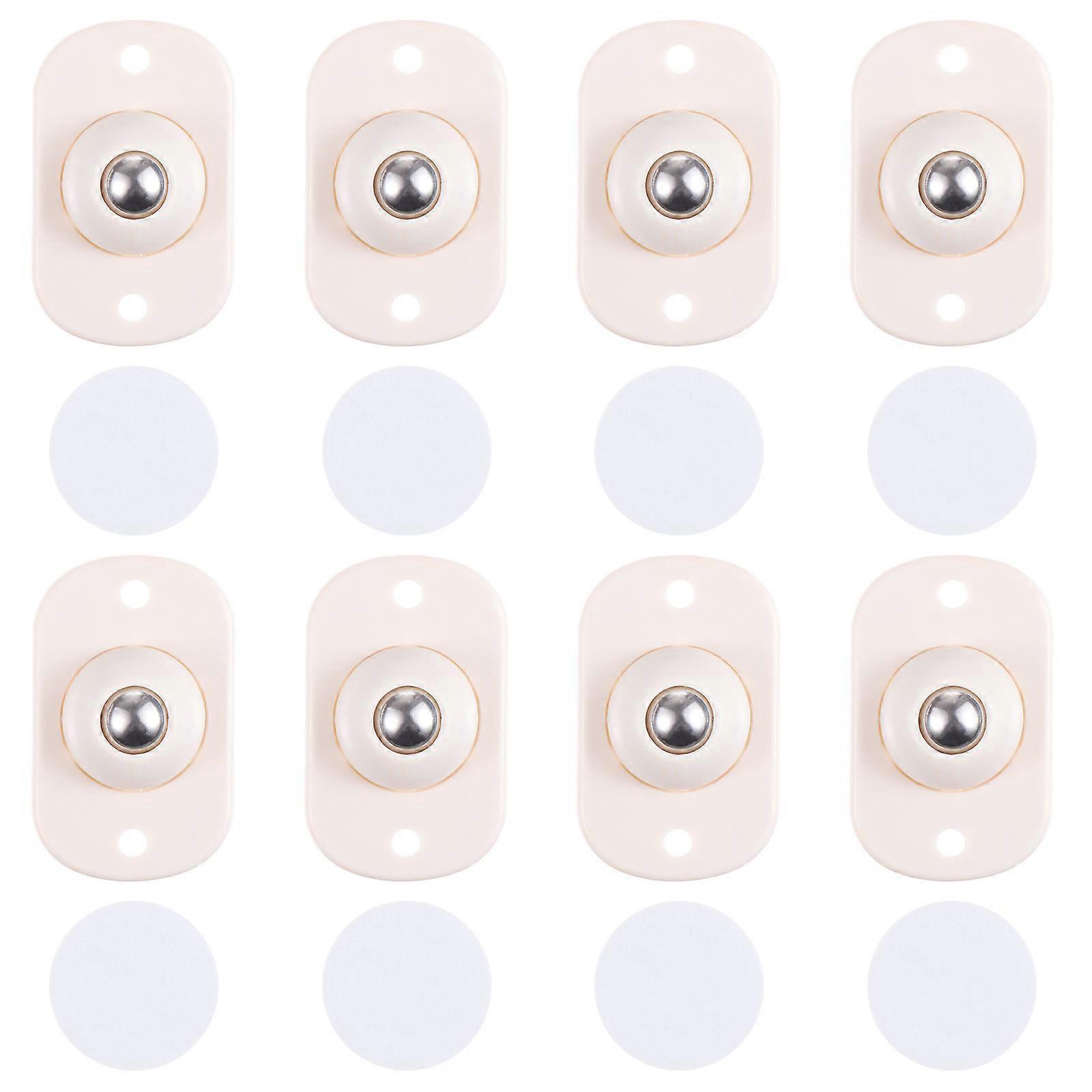 Tiny Self-Adhesive Casters Storage Box Round Shape Moving Objects 8Pcs