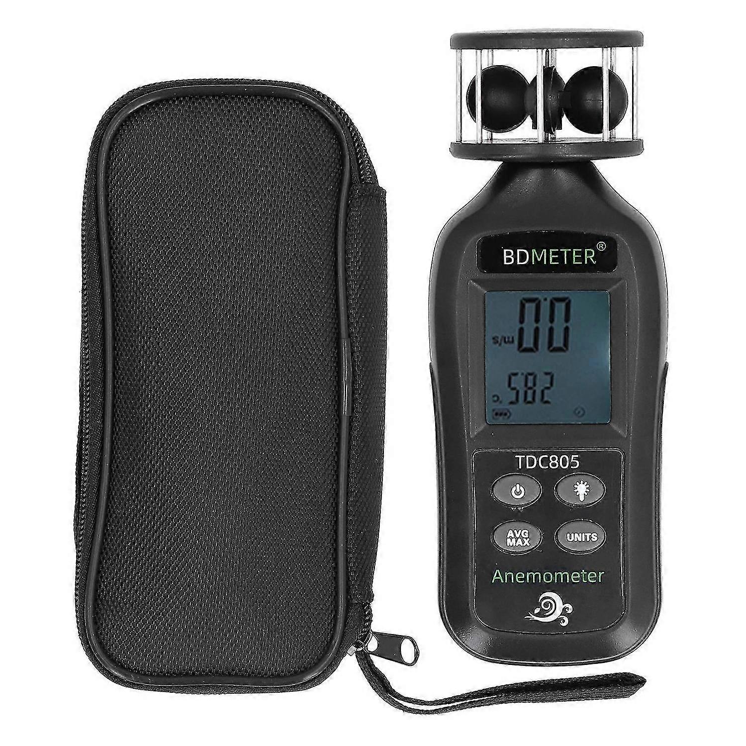 Digital Display Anemometer Handheld 3Cup Turbine Anemometer for Wind Temperature Air Volume