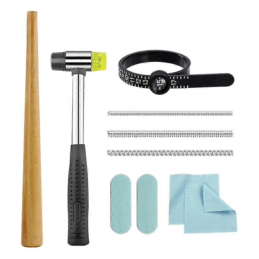 Ring Mandrel RingSizing Tool Ring Measuring Gauge for Repairing Bent Rings Repair Making Sizing Kit Size Adjuster