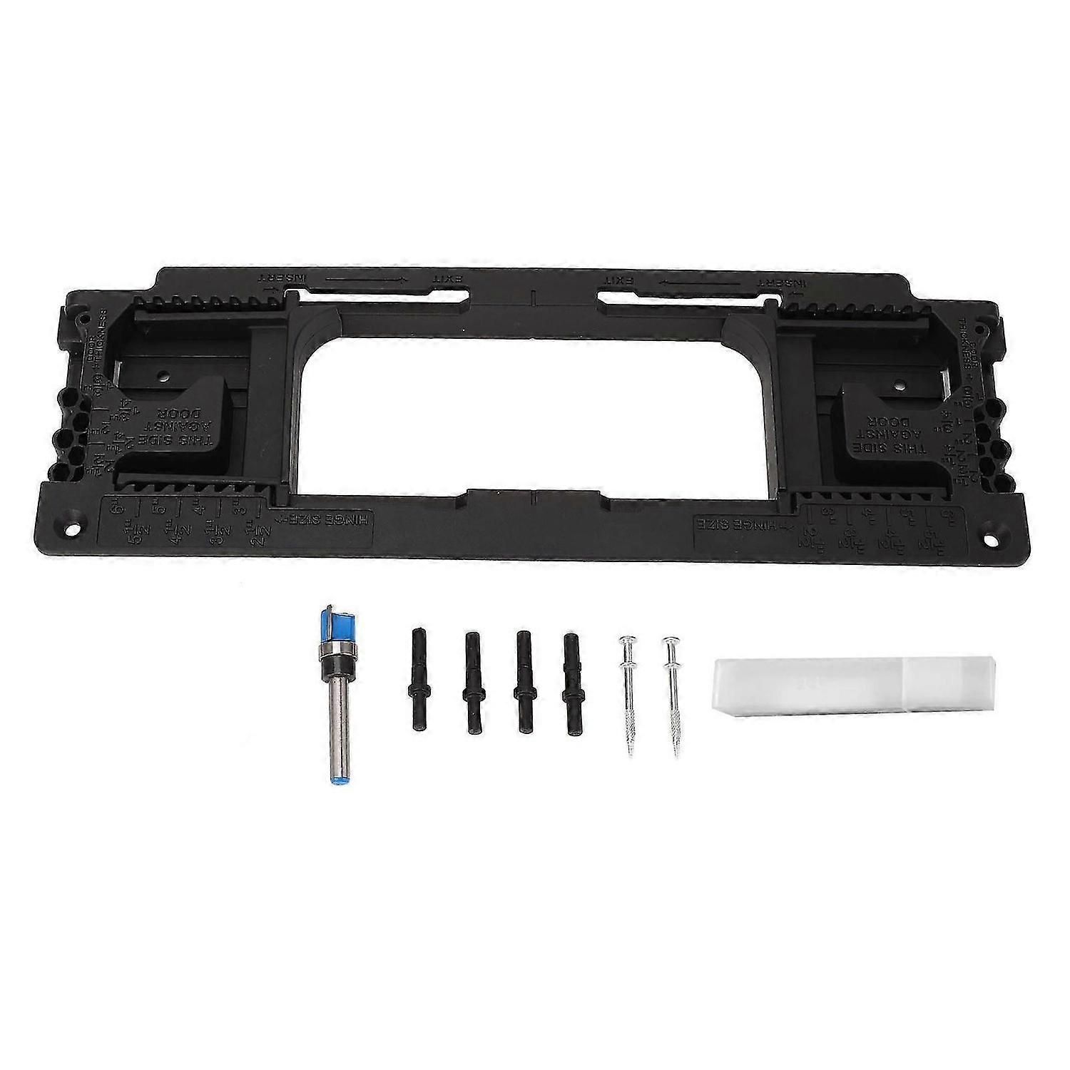 Hinge Router Template Adjustable Versatile Door Hinge Jig Installation Kit for Round Square Corner Hinges