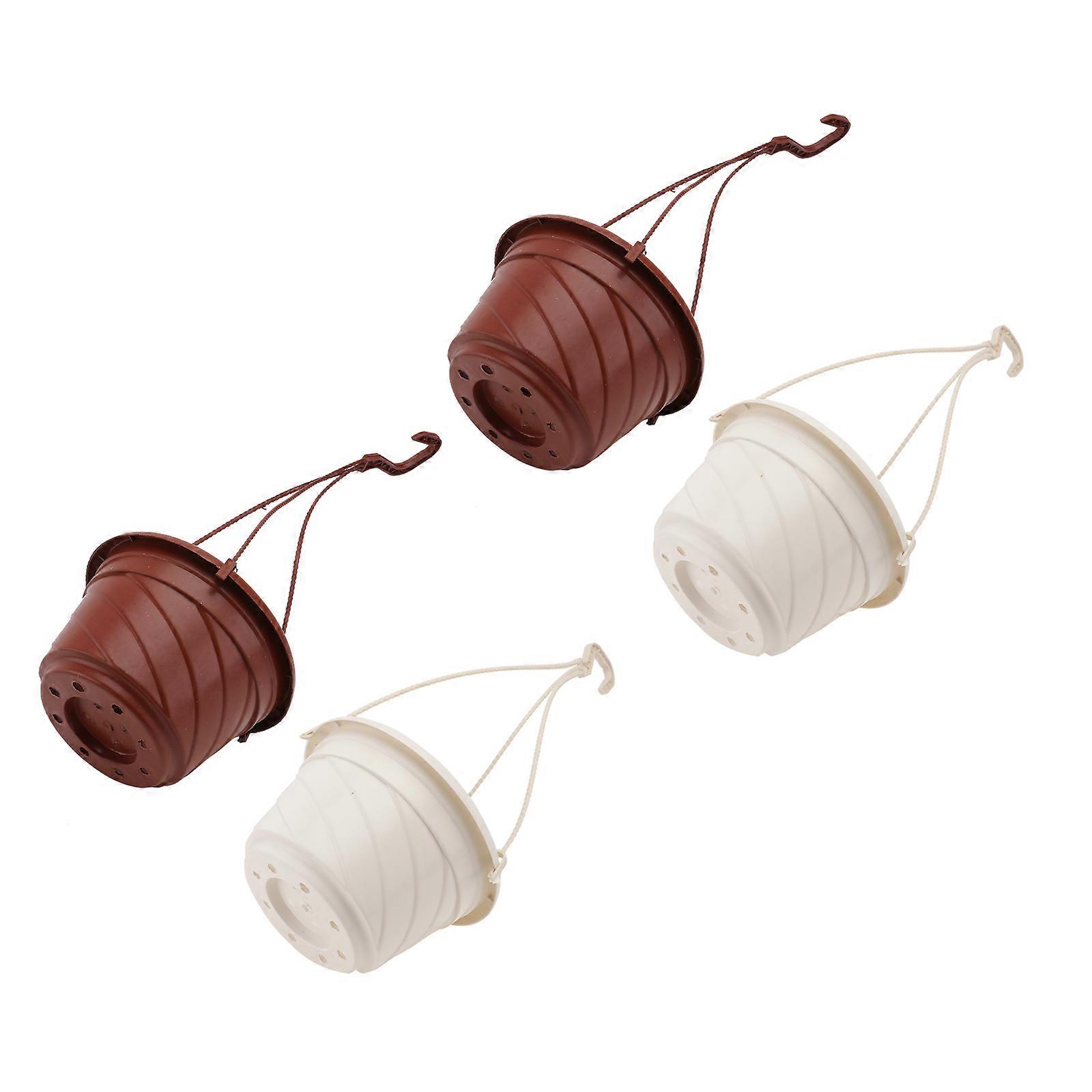 Plastic Hanging Flower Pot for Home Use Assorted Color 4Pcs Practical and Durable Plant Container