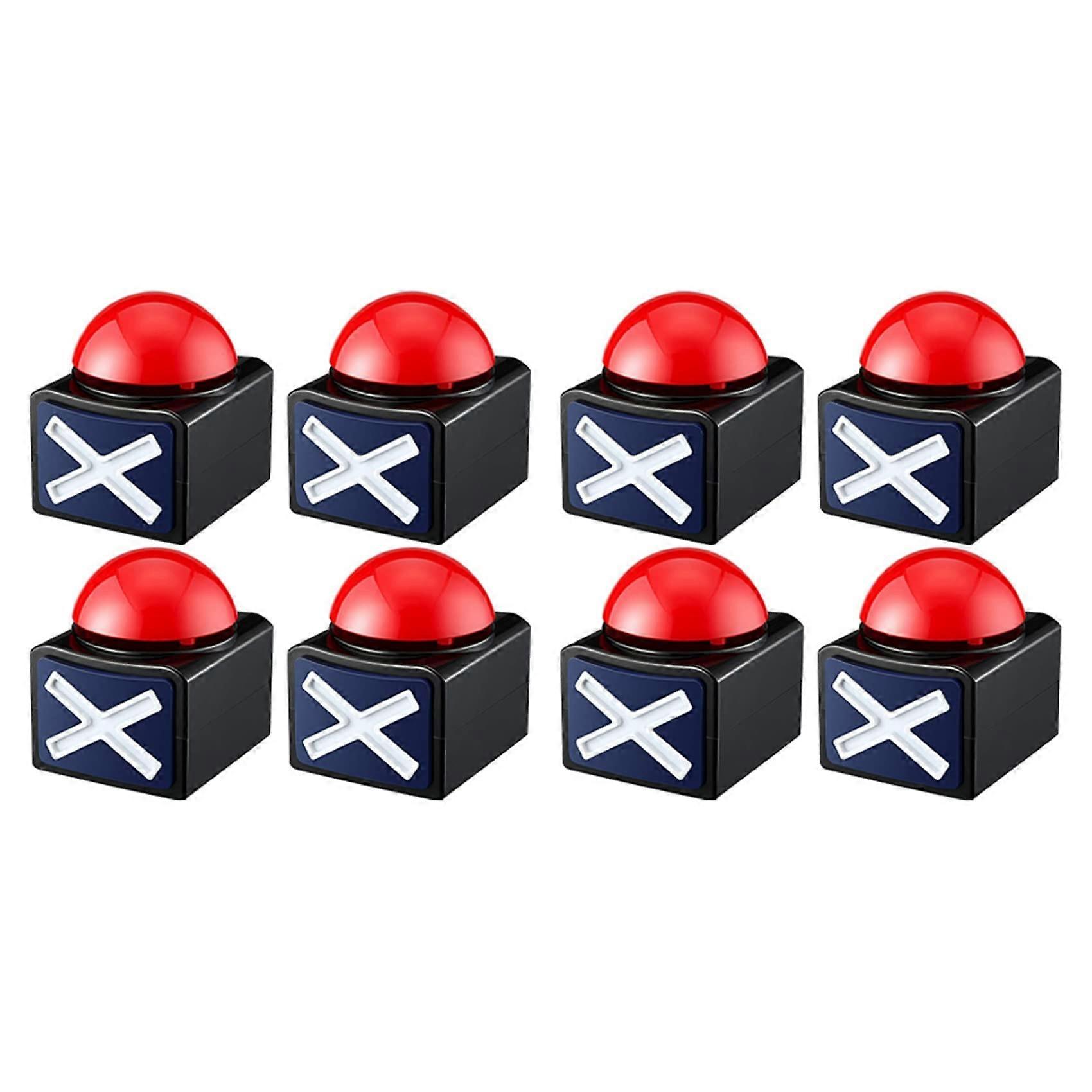 8 Pieces Game Answer Buzzer, Game Buzzer Alarm Sound Play Button with Light Trivia Quiz Got Talent Buzzer Game Toy for Children