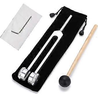 Lesage Otto 128 Hz Biosonics Gewichtete Stimmgabel Diapason Medical 128 Hz Stimmgabel für Therapie 128Hz Schallschieber mit Silikonhammer Reinigungsclo