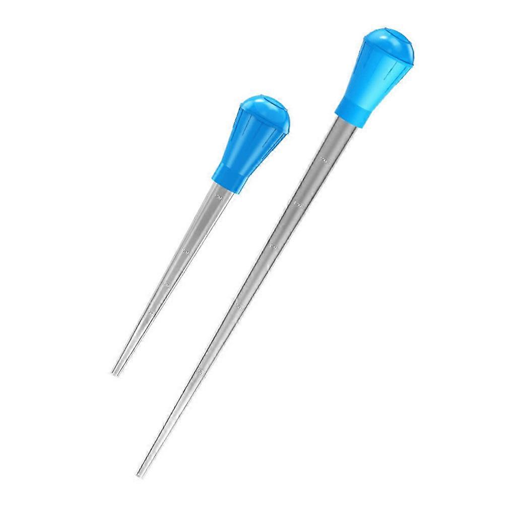 Blue Aquarium Siphon Cleaner Tool for Home Use with Scale and Ultra Long Size Plastic