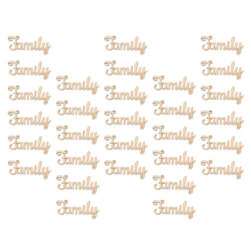 40PCS Wooden Hanging Sign Unfinished Creative Word Sign Delicate Design